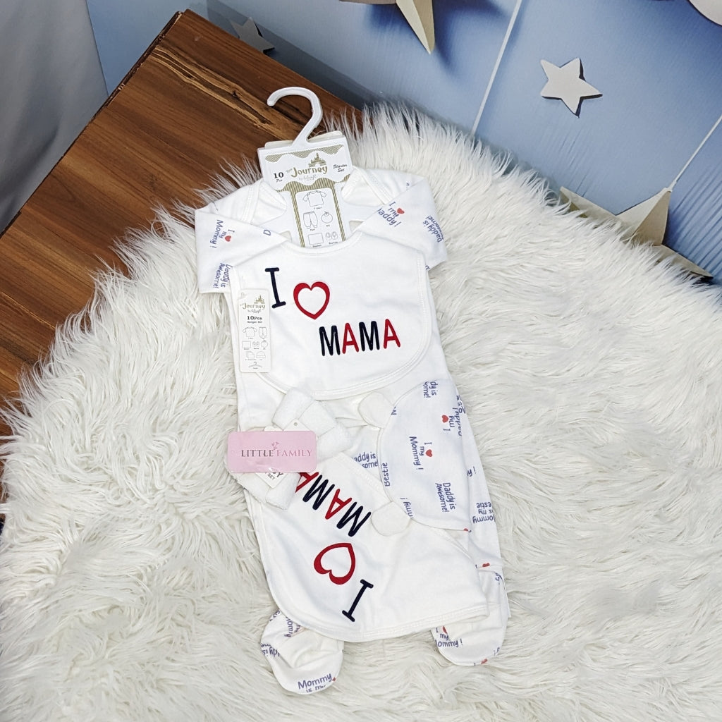10-Piece Newborn Starter Set – I Love Mama