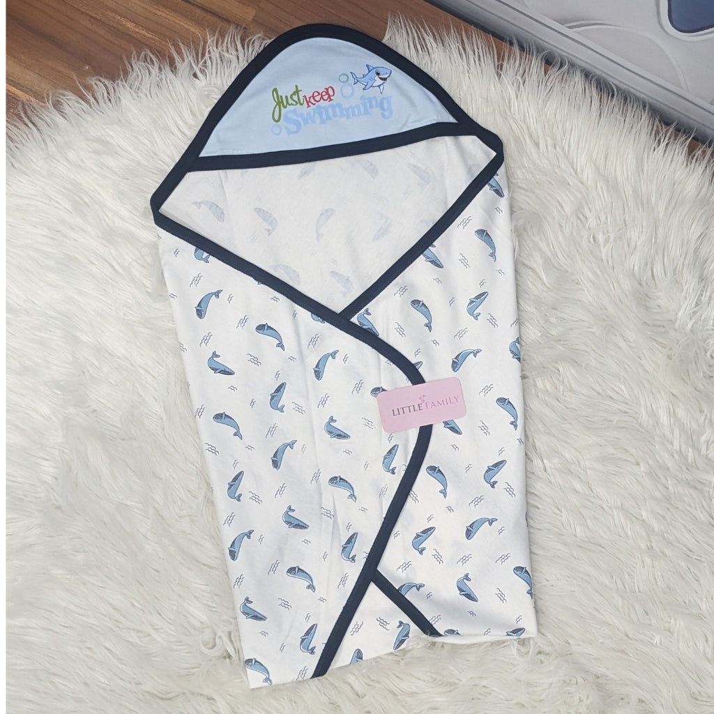 Premium Newborn Baby 10-Piece Gift Set - (Shark) | Blue
