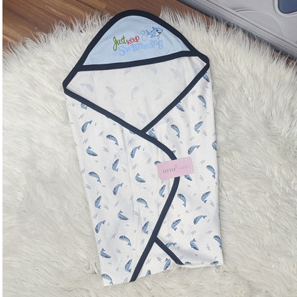 Premium Newborn Baby 10-Piece Gift Set - (Shark) | Blue
