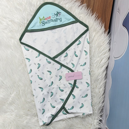 Premium Newborn Baby 10-Piece Gift Set - (Shark) | Green