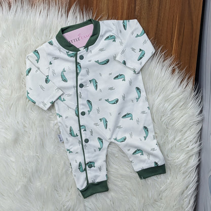 Premium Newborn Baby 10-Piece Gift Set - (Shark) | Green