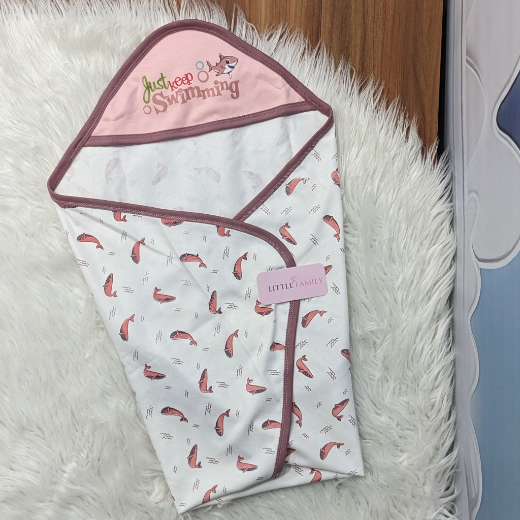 Premium Newborn Baby 10-Piece Gift Set - (Shark) | Pink
