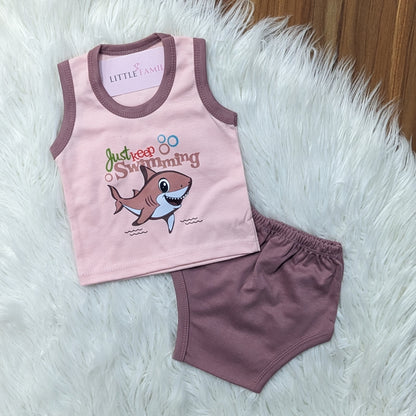 Premium Newborn Baby 10-Piece Gift Set - (Shark) | Pink
