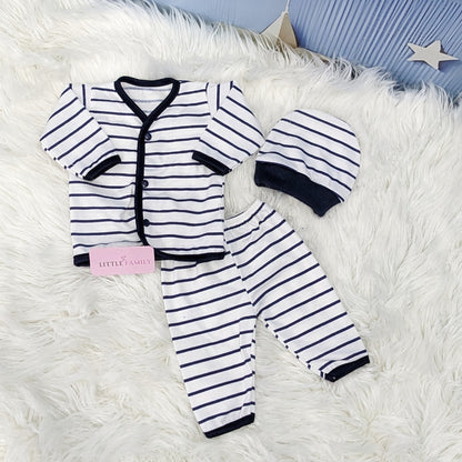 Newborn 3-Piece Cotton Outfit Set – Pack of 3