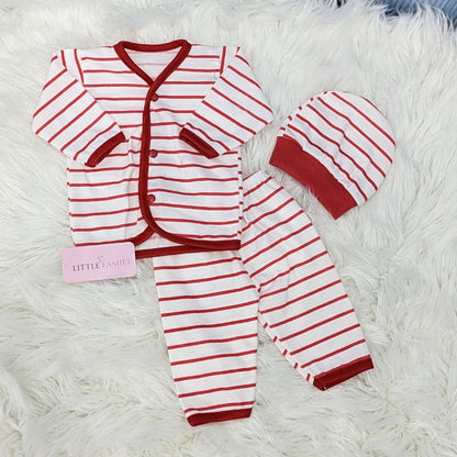 Newborn 3-Piece Cotton Outfit Set – Pack of 3