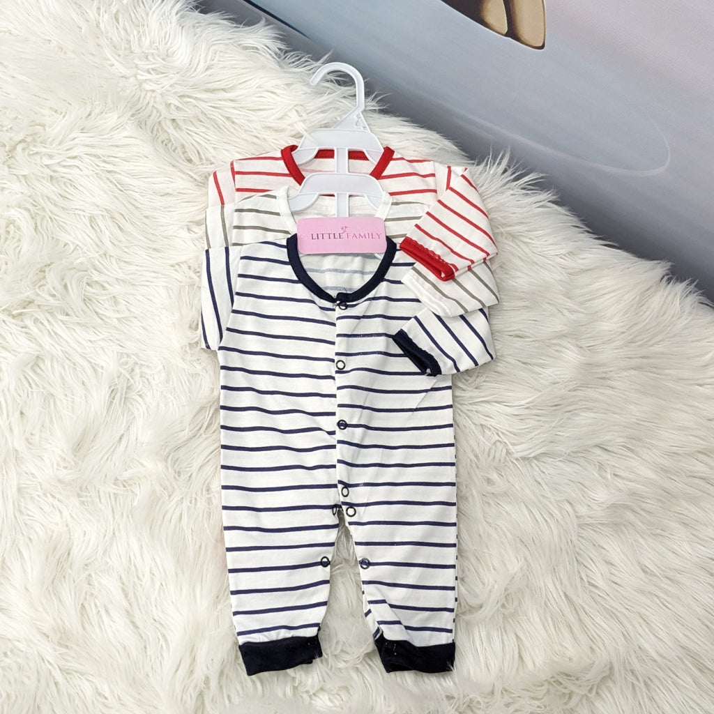 Pack of 3 Premium Baby Rompers – Gentle & Breathable