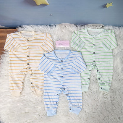 Pack of 3 Premium Baby Rompers – Gentle & Breathable