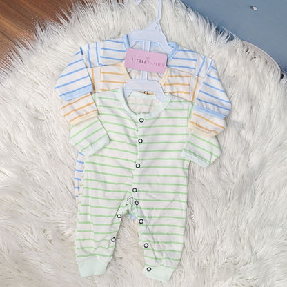 Pack of 3 Premium Baby Rompers – Gentle & Breathable