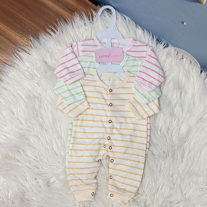 Pack of 3 Premium Baby Rompers – Gentle & Breathable