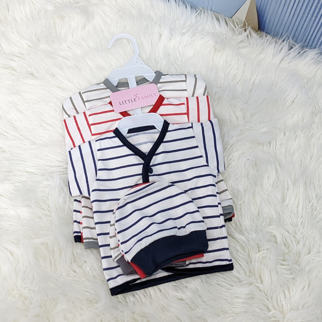 Newborn 3-Piece Cotton Outfit Set – Pack of 3