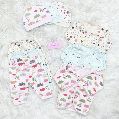 "Cloudy Dreams" Print – 3-Piece Baby Suit Set