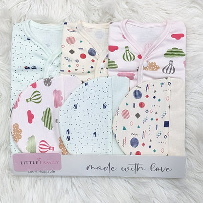 "Cloudy Dreams" Print – 3-Piece Baby Suit Set