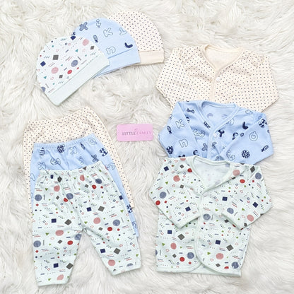 "Green Shapes" Print – 3-Piece Baby Suit Set