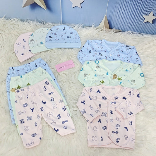 "Pink Alphabets" Print – 3-Piece Baby Suit Set