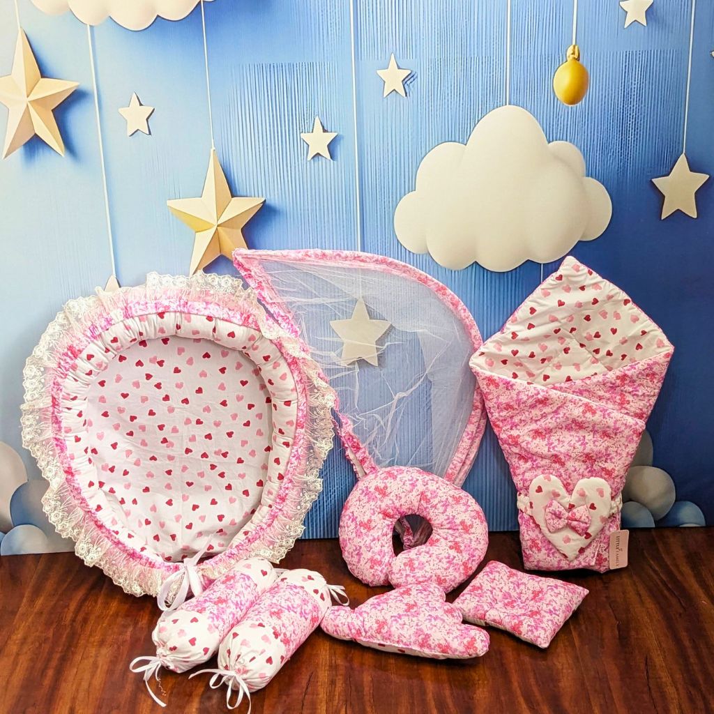 Sweetheart Bliss Baby Bedding Set - 9 Pieces