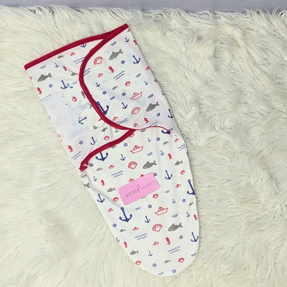 "Shark" Theme Baby Swaddle – Red