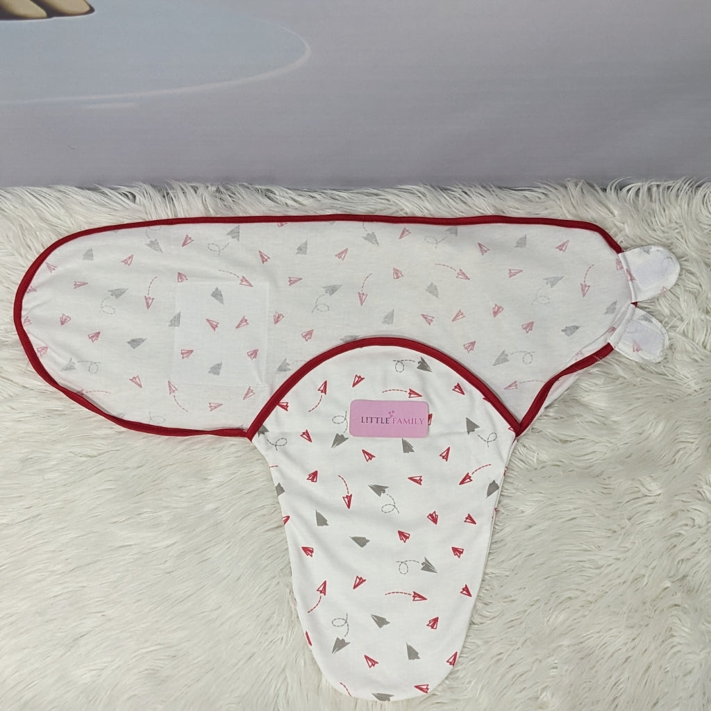 "Little Explorer" Theme Baby Swaddle – Red