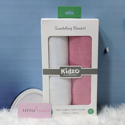 Premium Muslin Swaddle & Receiving Blanket Set