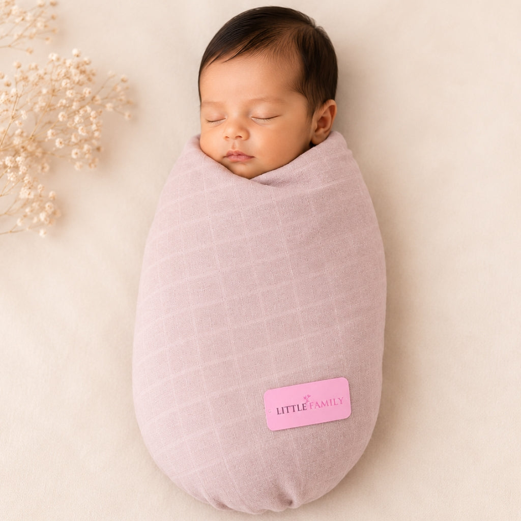 Premium Muslin Swaddle & Receiving Blanket Set