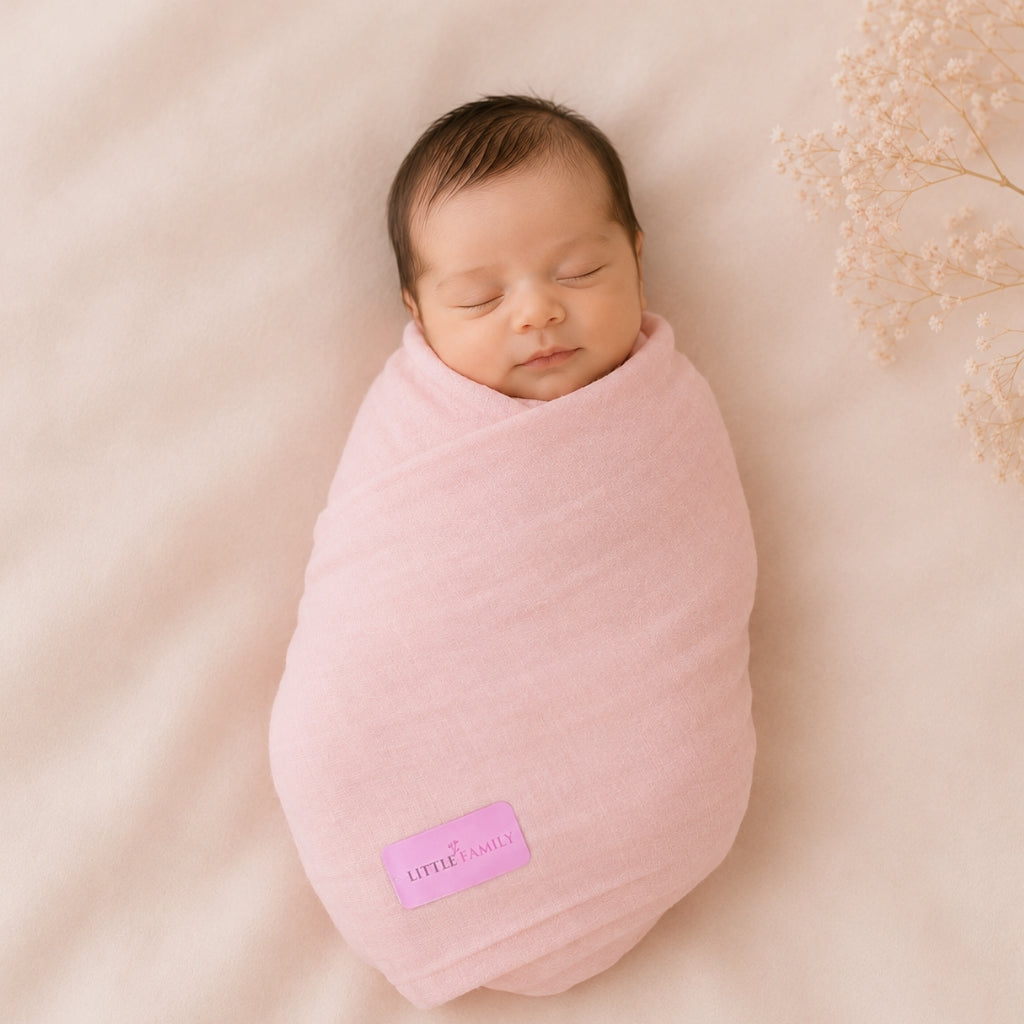 Premium Muslin Swaddle & Receiving Blanket Set