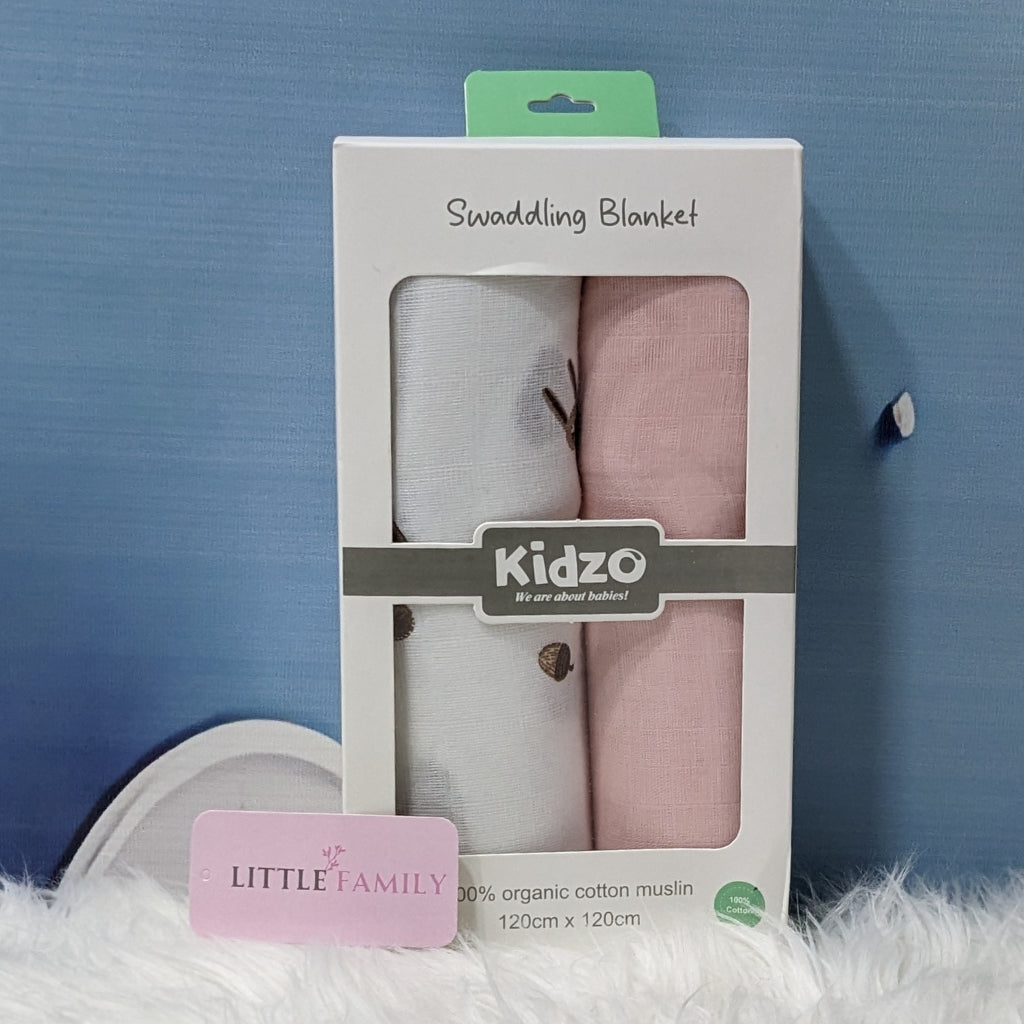 Premium Muslin Swaddle & Receiving Blanket Set
