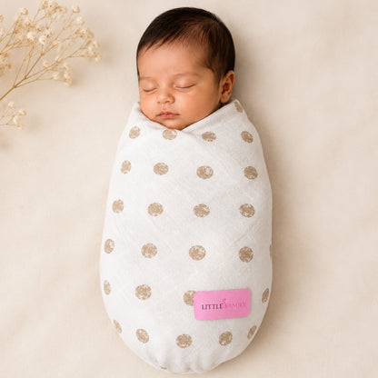 Premium Muslin Swaddle & Receiving Blanket Set