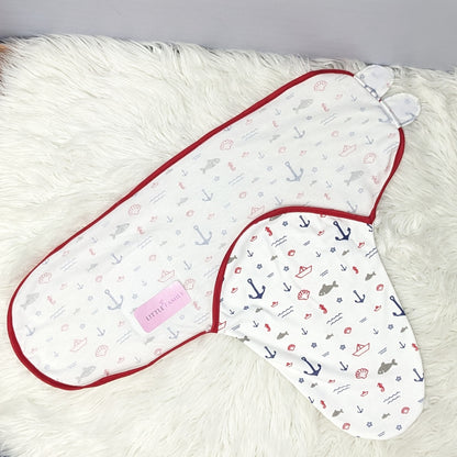"Shark" Theme Baby Swaddle – Red