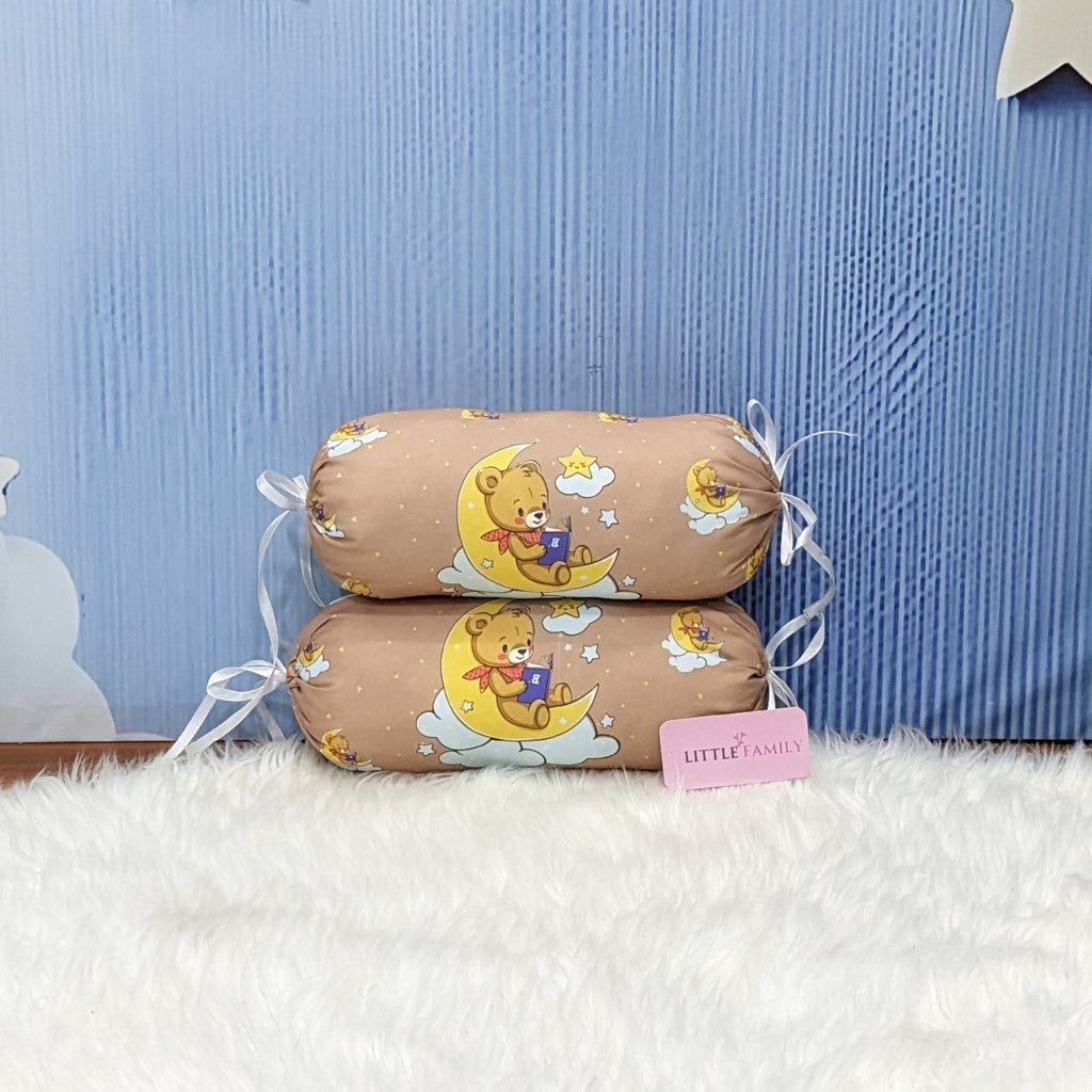 "Teddy On Moon" Baby 8 PC'S Bedding Set - (Soft Camel) | Large