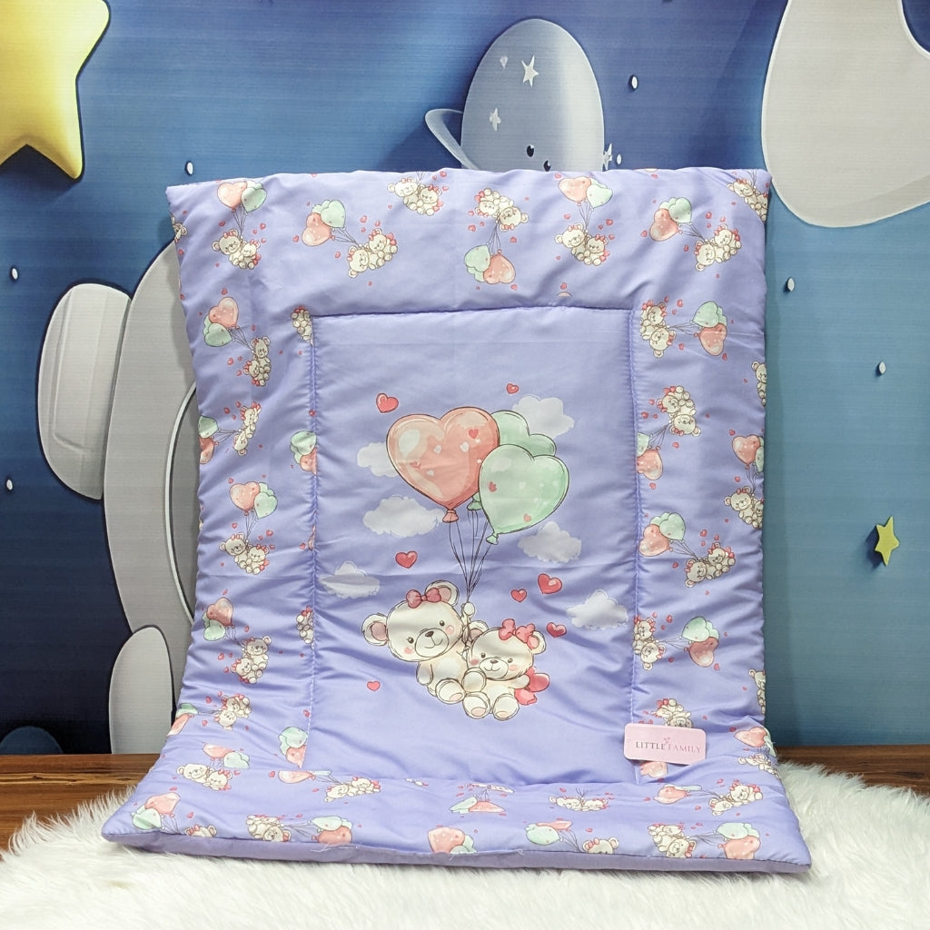 "Teddy Love" Baby 8 PC'S Bedding Set - (Purple) | Large