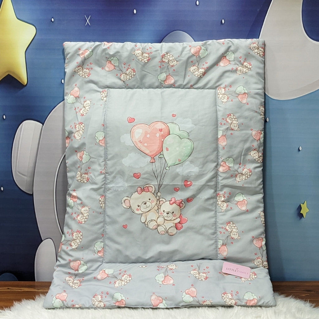 "Teddy Love" Baby 8 PC'S Bedding Set - (Grey) | Large