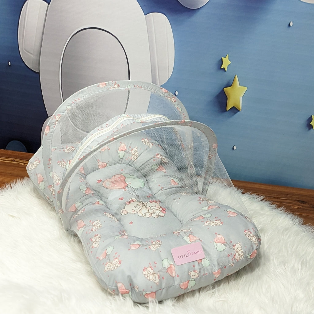 "Teddy Love" Baby 8 PC'S Bedding Set - (Grey) | Large