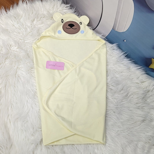 Premium Baby Hooded Wrapping Sheet | Teddy Bear