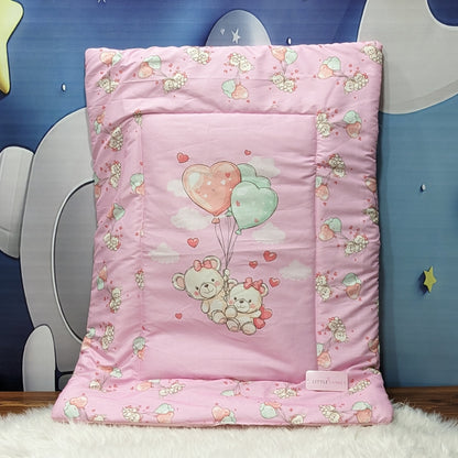 "Teddy Love" Baby 8 PC'S Bedding Set - (Pink) | Large