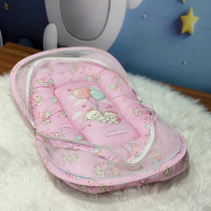 "Teddy Love" Baby 8 PC'S Bedding Set - (Pink) | Large