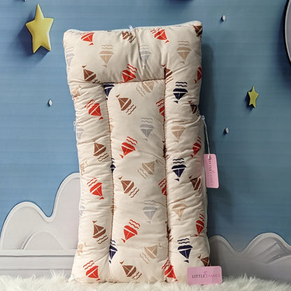 "Time To Travel" Theme Newborn Baby Carry Nest - Soft Poly Cotton | Soft Brown