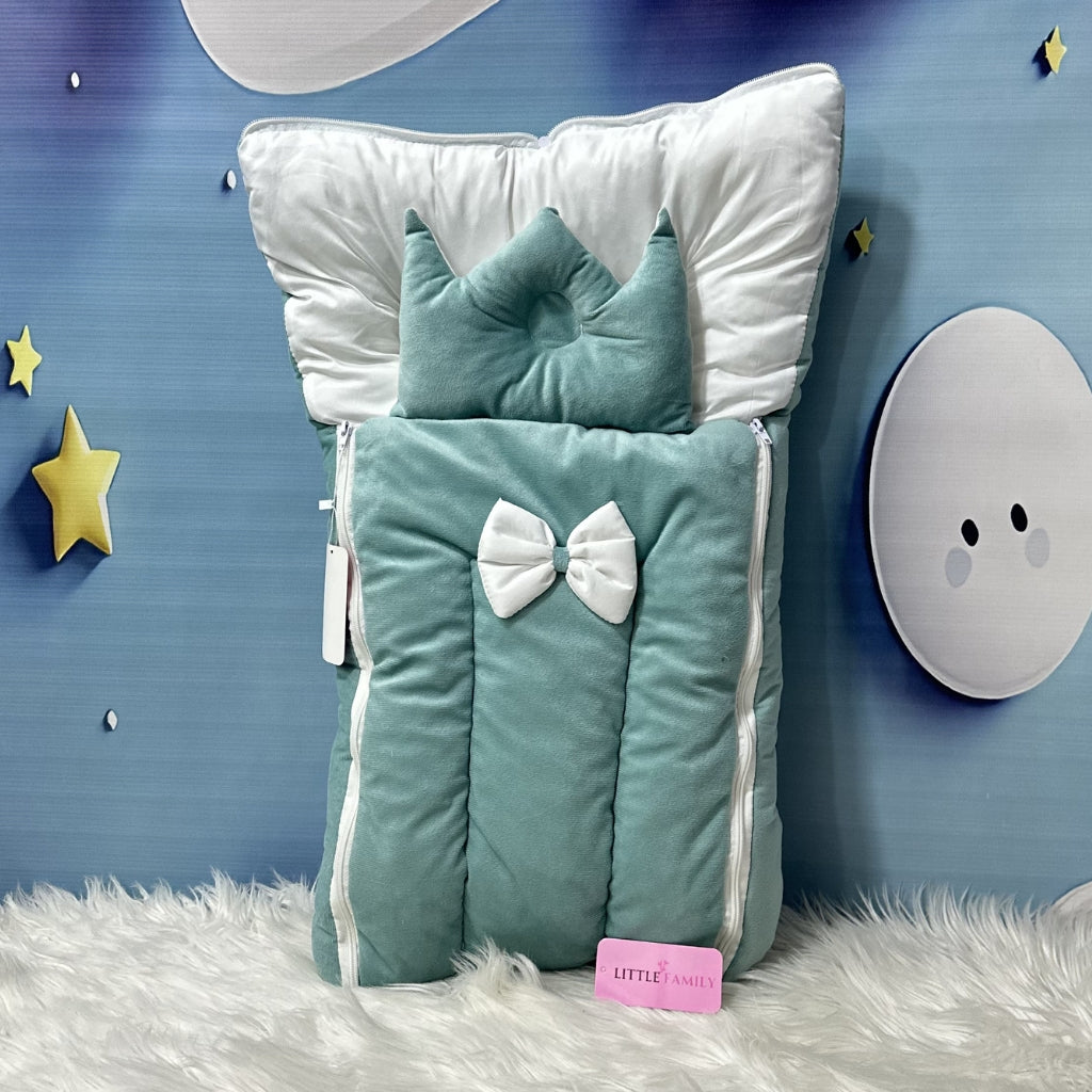 Velvet Baby Carry Nest - Turqouise