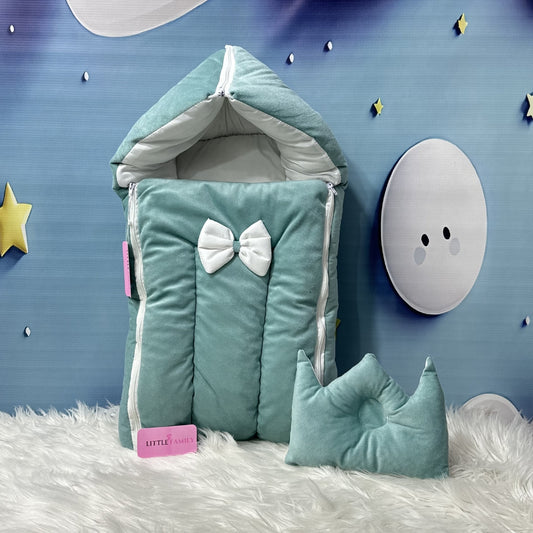 Velvet Baby Carry Nest - Turqouise