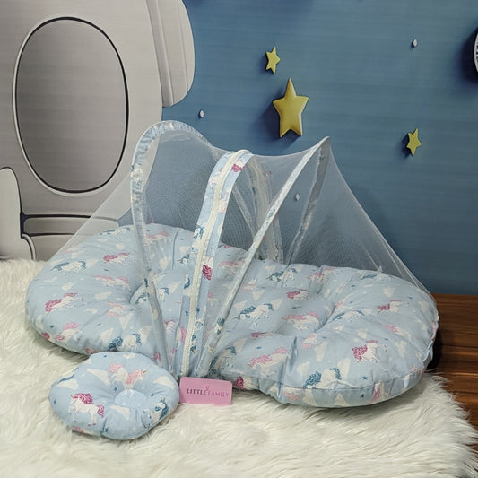 Unicorn Theme Summer Mosquito Net with Pillow