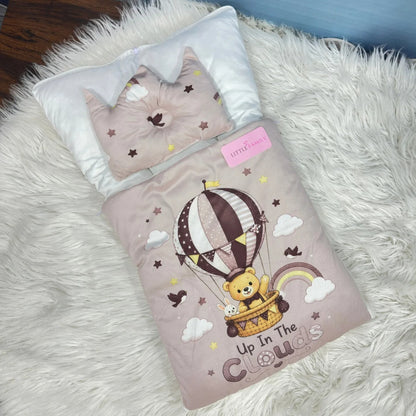 Premium Velvet Baby Carry Nest | "Up In The Clouds" Edition – Coffee Brown