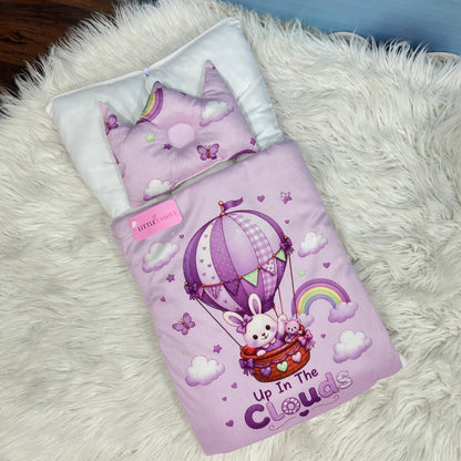 Premium Velvet Baby Carry Nest | "Up In The Clouds" Edition – Purple