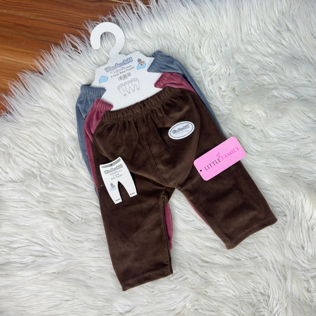 Pack of 3 Velvet Trousers