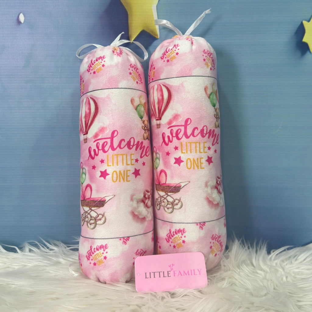 Premium 7-Piece Velvet Baby Bedding Set | "Welcome Little One" Edition - Pink