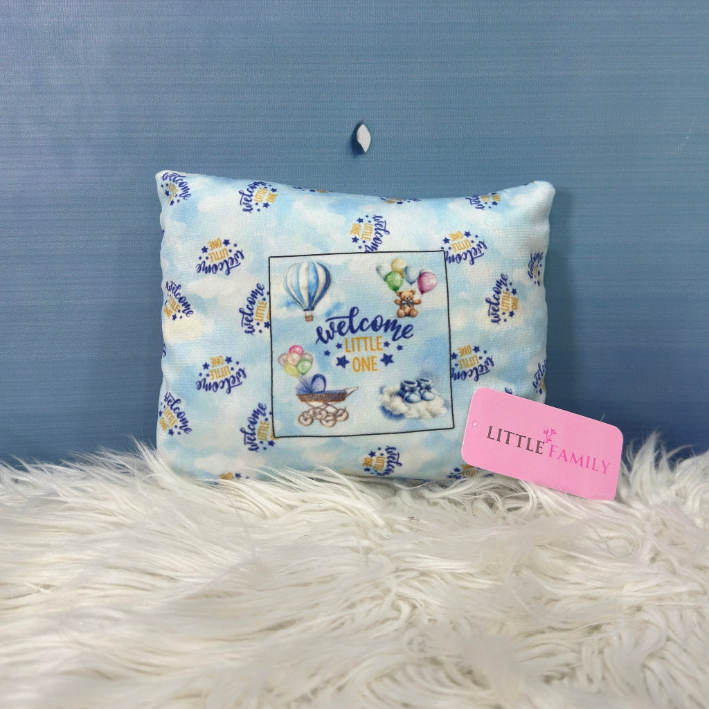 Premium 7-Piece Velvet Baby Bedding Set | "Welcome Little One" Edition - Blue