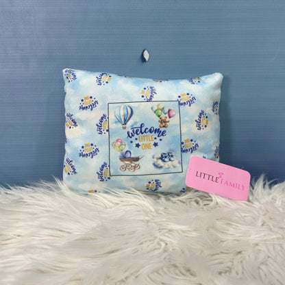 Premium 7-Piece Velvet Baby Bedding Set | "Welcome Little One" Edition - Blue