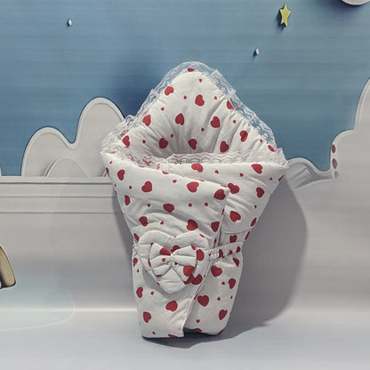 Premium 12-Piece Baby Bedding Set | White Heart