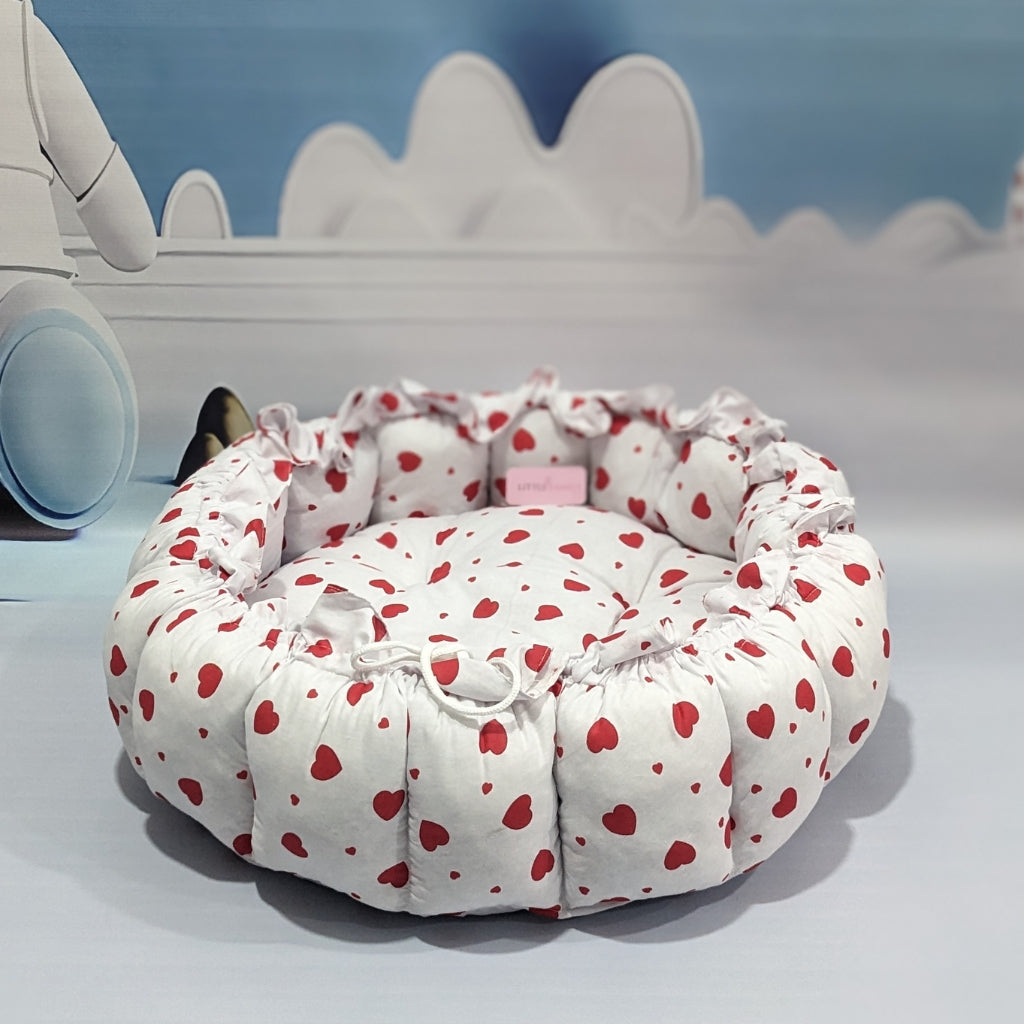 Premium 12-Piece Baby Bedding Set | White Heart