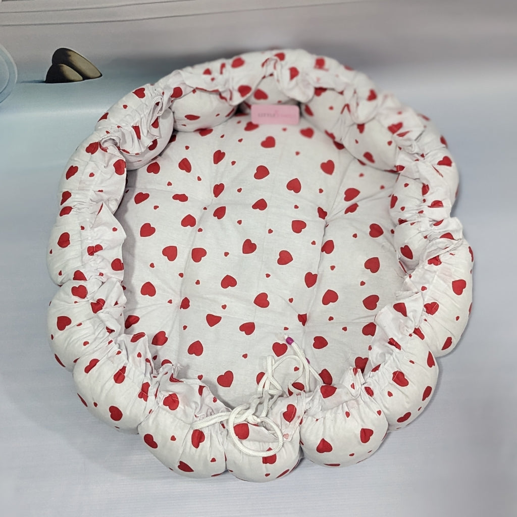 Premium 12-Piece Baby Bedding Set | White Heart