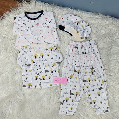 Premium 3-Piece Cotton Outfit Set – Pack of 3