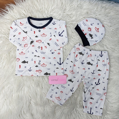 Premium 3-Piece Cotton Outfit Set – Pack of 3