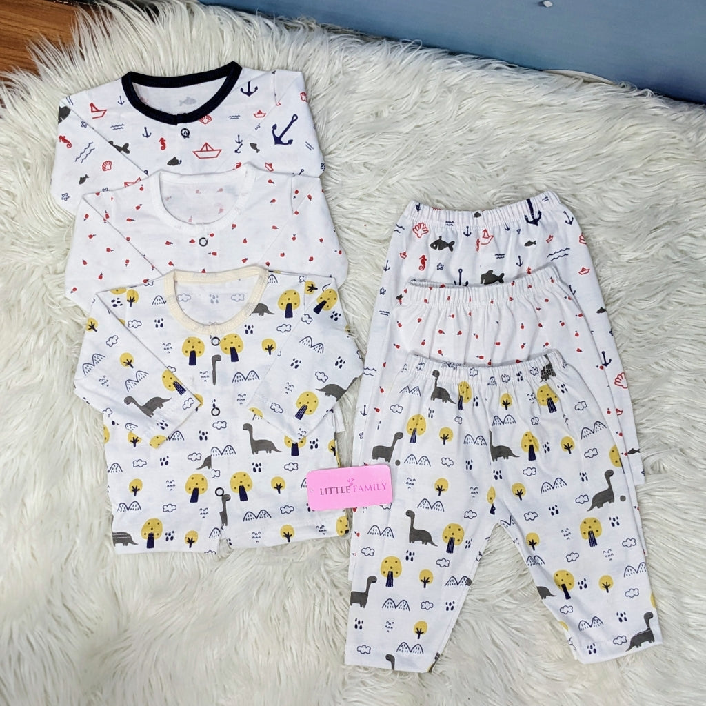 Premium 3-Piece Cotton Outfit Set – Pack of 3